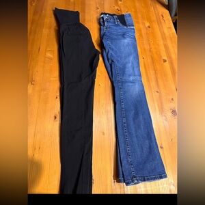 Maternity pants - black and jeans